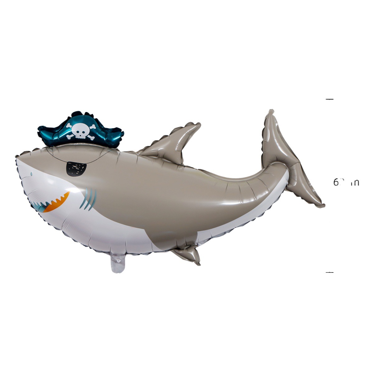 Barco pirata tiburón globo de aluminio redondo 18 pulgadas pirata fiesta de cumpleaños decoración globo de papel de aluminio al por mayor