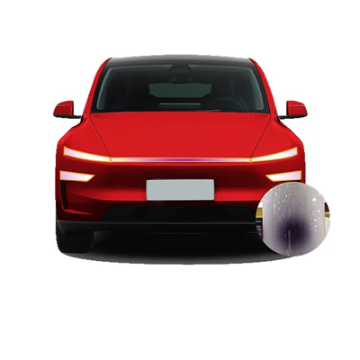 Car headlight protective film – White-To-Light-Changing Film