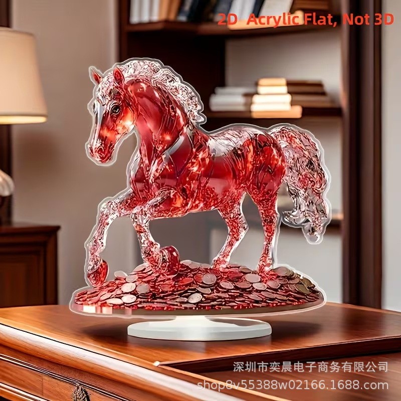 Colgante creativo transfronterizo nuevo caballo para el éxito acrílico decoración plana decoración de escritorio decoración para el hogar