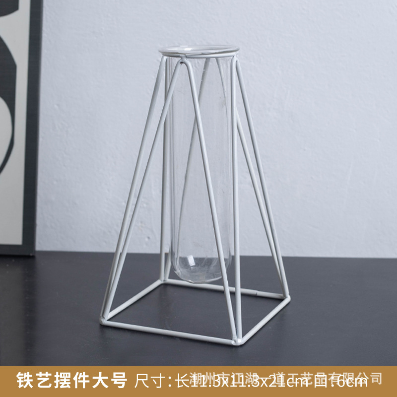 Botón creativo hidropónico tubo de ensayo flor floral estante decoración de mesa sala de estar mesa de té flores flores secas decoración de plantas verdes
