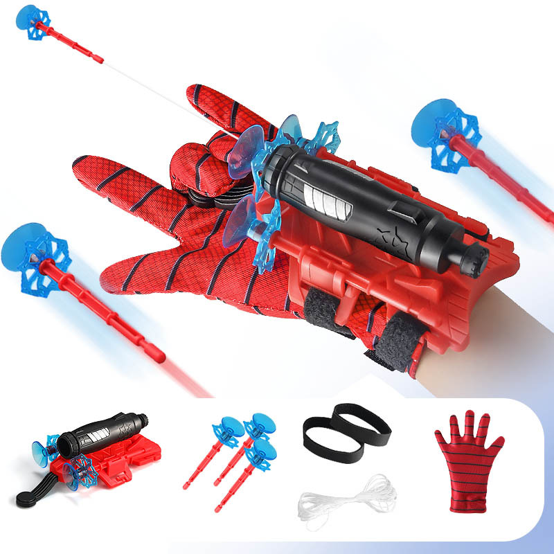 Juegos de lanzamiento de araña transfronterizos para niños pulseras pulseras de roles juguetes de lanzamiento de eyección
