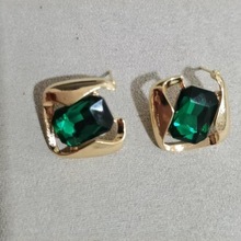 赛家方形水晶高级感轻奢精致简约耳钉网红小众设计气质耳饰耳环女