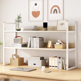 Simple Bookshelf Desktop Storage Rack Iron Office Table Storage Rack Student Dormitory Desk Fit Rack