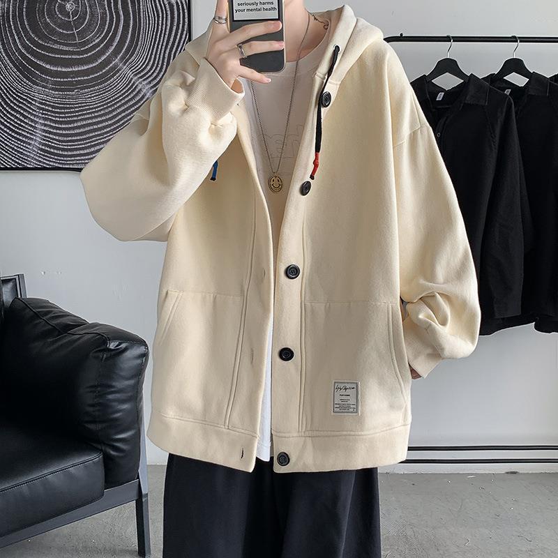 New Spring Hooded Sweater Cardigan Men's Outerwear Autumn Clothes Korean-style Harajuku Style Ins Super Fire Coat New Spring Hooded Sweater Cardigan Men's Outerwear Autumn Clothes Korean-style Harajuku Style Ins Super Fire Coat