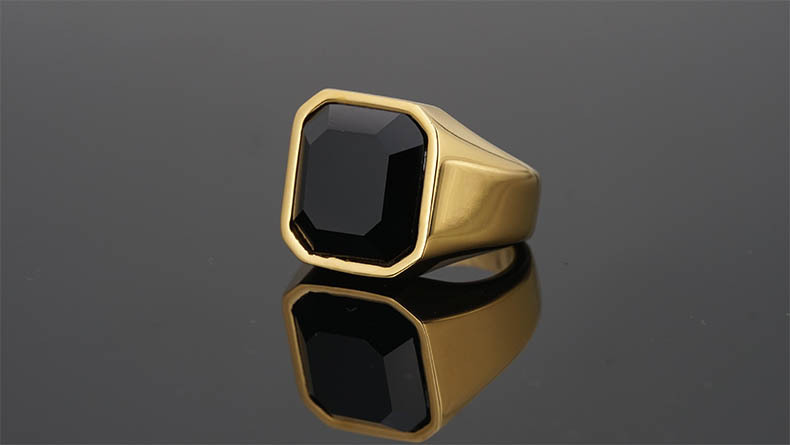 Holiday Occasion Titanium Steel Material Basic Geometric Titanium Steel Plating Unisex Rings