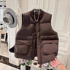 2025 新しい綿ベスト女性の秋と冬スタイル大きいサイズルーズカジュアル多用途ベストベストジャケット婦人服