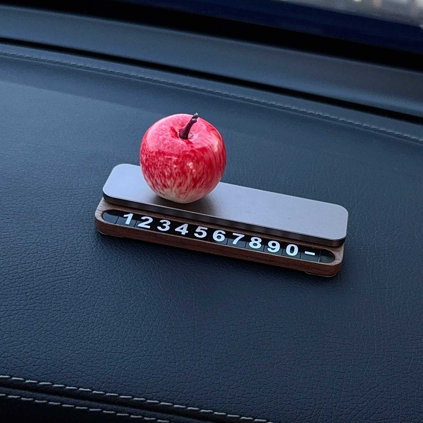 Cartoon Apple Parking Number Plate, Convenient and Creative Temporary Parking Number Plate, Cute Parking and Moving Car Number Plate