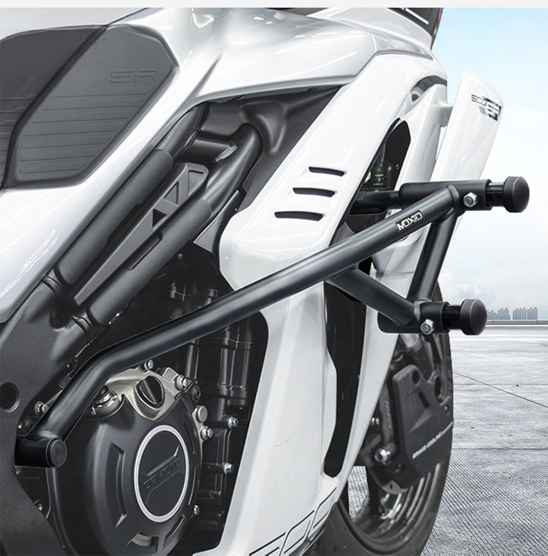 Suitable for 26 Models of Cfmoto 500Sr Bumper Guards, Anti-Collision and Anti-Fall Protection Bars with Built-In Springs, Racing Guard Bar Modification Accessories