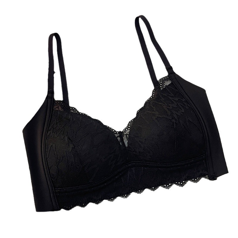 Primavera y verano nueva ropa interior de encaje inalámbrico cómodo push up sujetador sin costuras taza delgada sujetador de ajuste de mama