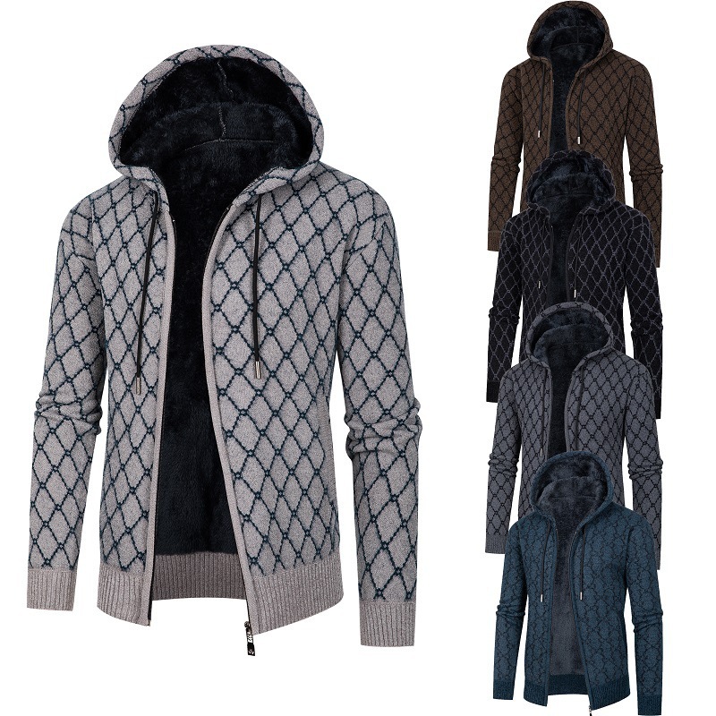 Abrigo grueso de lana sintética de visón para hombre, estilo sencillo para jóvenes y de mediana edad, novedad de otoño e invierno, exportación superior.