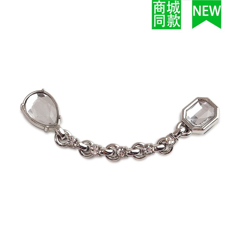 クロスボーダー卸売新しいクロックスアクセサリー靴バックル金属レターチェーン適応クロス靴花 DIY アクセサリー|undefined