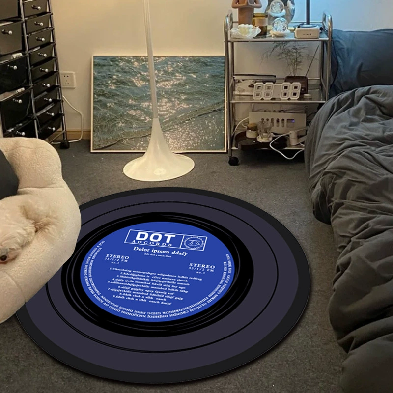 Круглый коврик Crystal Velvers 60 см — противоскользящий, мягкая кристалловелюровая поверхность