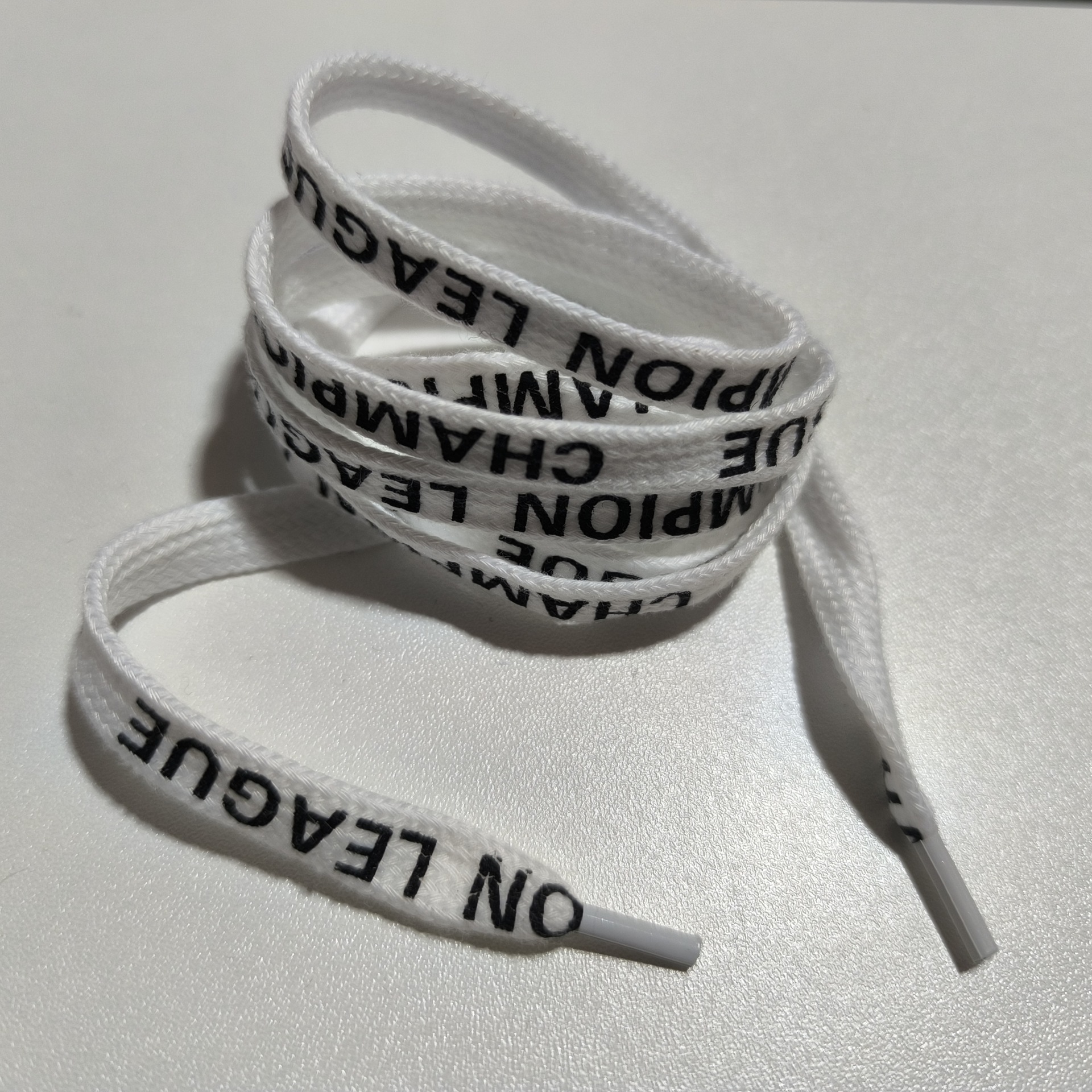 White double layer flat belt-printed version
