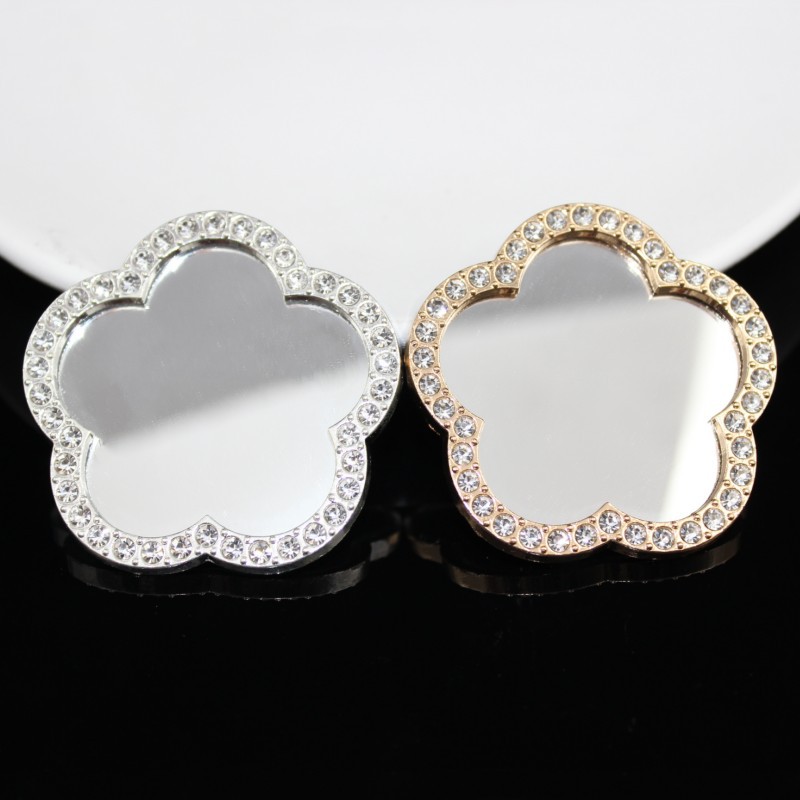 10 PCS/Package Diameter 50mm Zinc Alloy Rhinestones Flower Polished DIY Accessories display picture 2