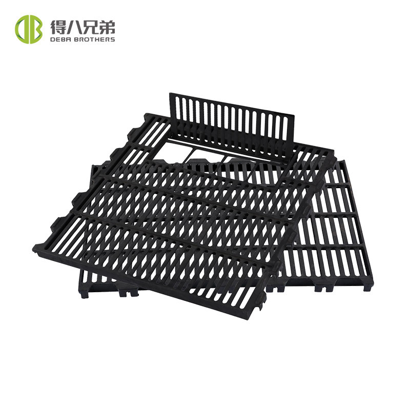 2025 venta caliente de piso de hierro fundido para granja de cerdos placa de fuga de estiércol de hierro fundido para cerdas placa de fuga de estiércol