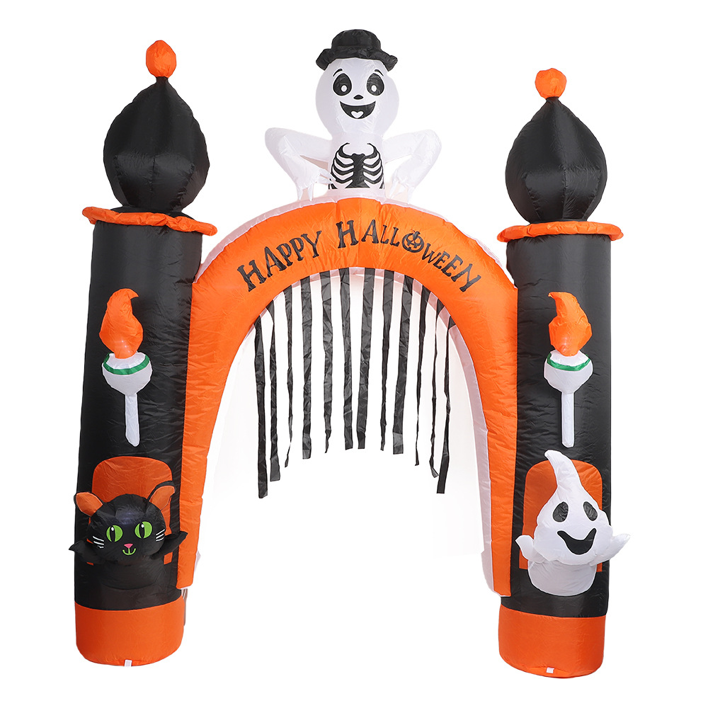 Modelo inflable de Halloween Arco inflable de 2,4 metros de altura Modelo inflable Festival de fantasmas Modelo inflable divertido