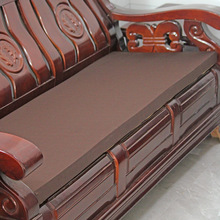 亚麻老式实木沙发垫红木海绵坐垫通用长条飘窗冰凉冰丝垫子夏