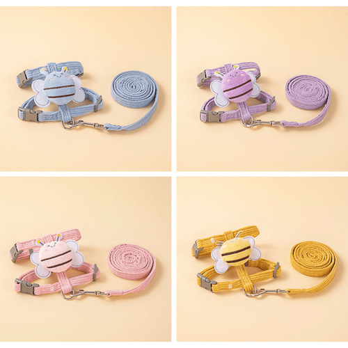 Outdoor dog leash, anti-breakaway traction rope, cat leash, dog harness, Teddy pet cat leash supplies wholesale