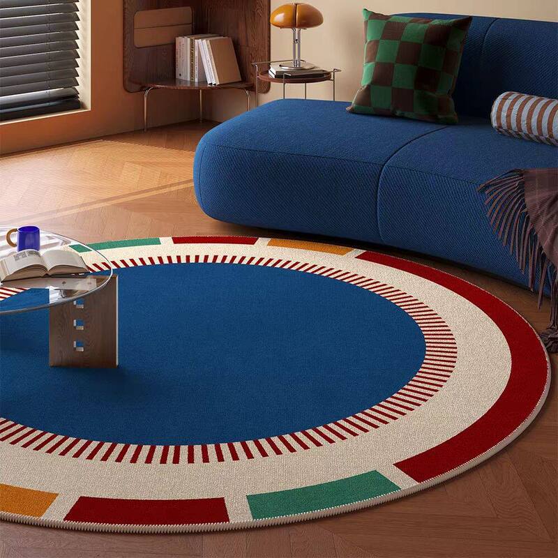 Second-Hand Bauhaus Living Room Stain-Resistant Sofa Rug, Bedroom Wear-Resistant Easy-Care Bedside Rug, Wardrobe Round Carpet