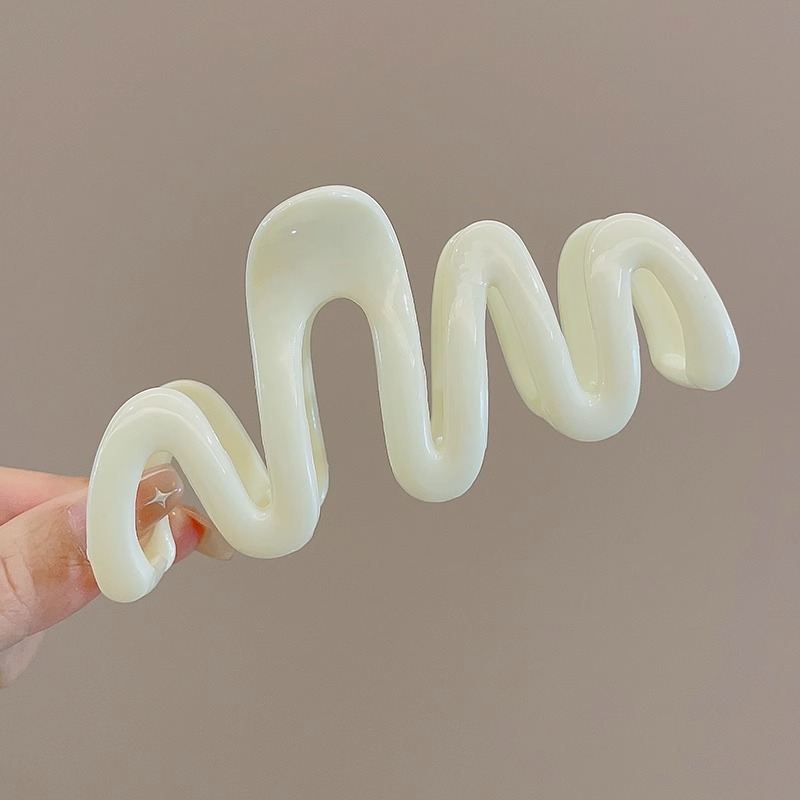 Accesorios para el cabello de pinza de tiburón de acrílico grande de Corea, clip de agarre para el cabello de disco simple, tocado de horquilla de cabeza femenina al por mayor