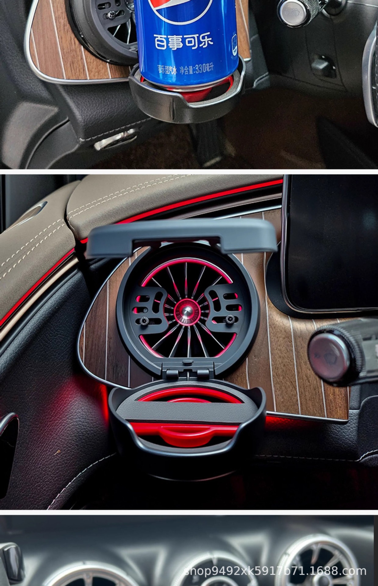 Cross-Border Wholesale of Quality Products: Mercedes-Benz Eqe Eqs Car Air Vent Modified Cup Holder, Foldable and Concealable Model