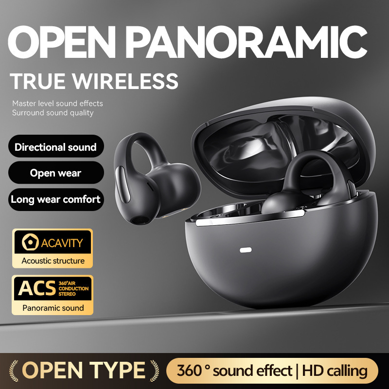 OWS イヤークリップオン M136 ランニング落下防止 Bluetooth ヘッドセット 5.4 ヘッドセット華強北ノイズリダクション工場直販|undefined