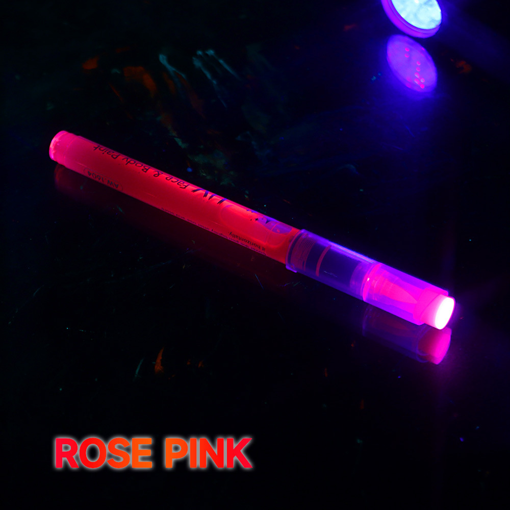 Ventas transfronterizas calientes líquidas directas pen luminiscente UV acuarela pen concierto pen marcador de pintura corporal de Halloween en stock