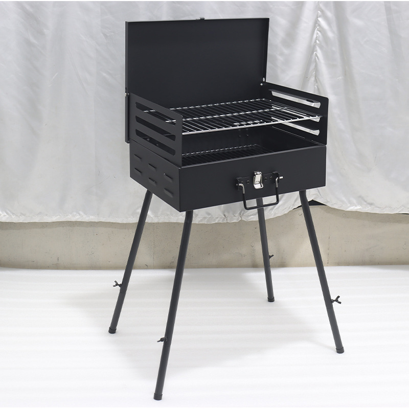 Mayorista pequeño cuadrado telescópico parrilla plegable parrilla al aire libre parrilla portátil horno de barbacoa transfronterizo nuevo horno plegable