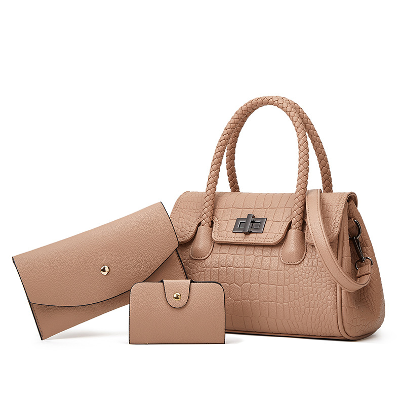 Elegante borsa a tracolla da donna - Borsa a mano di medie dimensioni in pelle PU con tasche multiple e tracolle regolabili_voghion.com