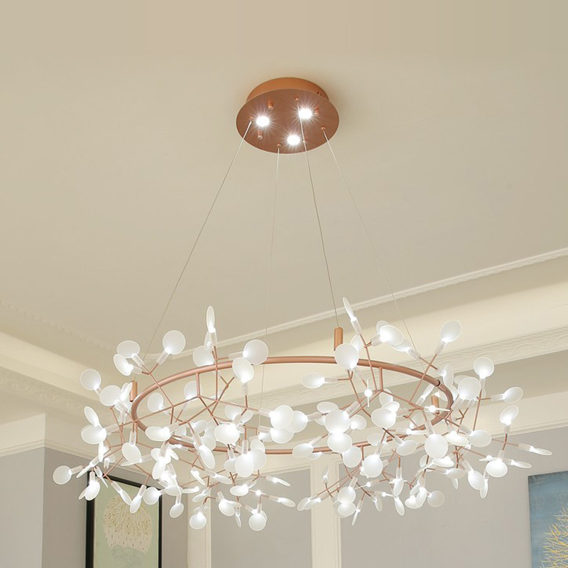Customized Nordic Chandelier, Firefly Creative Dining Room Lamp, Elegant American Light Luxury Lighting, Personalized Bedroom and Living Room Lamp