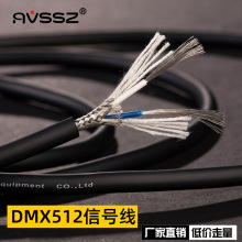 DMX512信号线3芯卡农舞台演出电脑灯光控台光束线材128编阻燃线