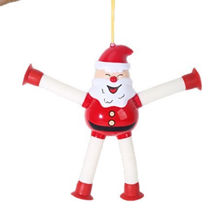 クロスボーダーパイプ新製品クリスマス伸縮減圧おもちゃストレッチチューブサンタクロースノベルティクリエイティブ吸盤おもちゃ|undefined