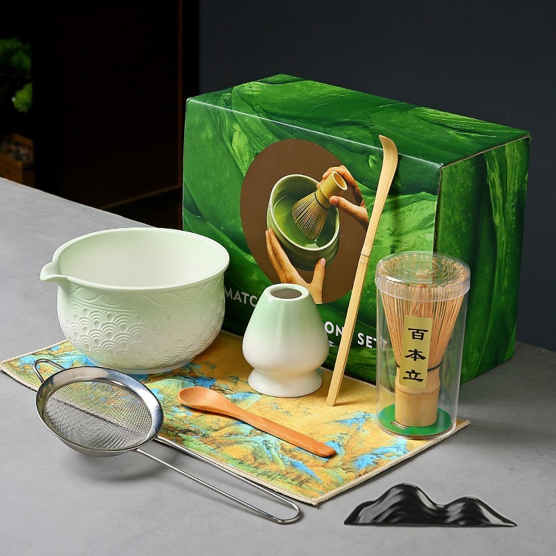 抹茶碗陶瓷日式打抹茶用套装茶筅竹子抹茶刷百本立宋代点茶道礼盒|undefined