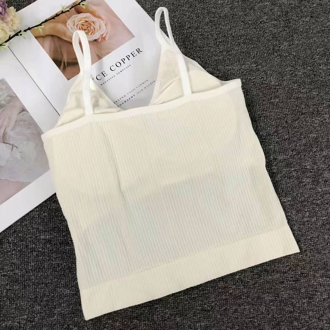 Nueva taza fija sin costuras de alta calidad, chaleco de dama sin anillo de acero, bra de yoga, ropa interior deportiva, mujer al por mayor