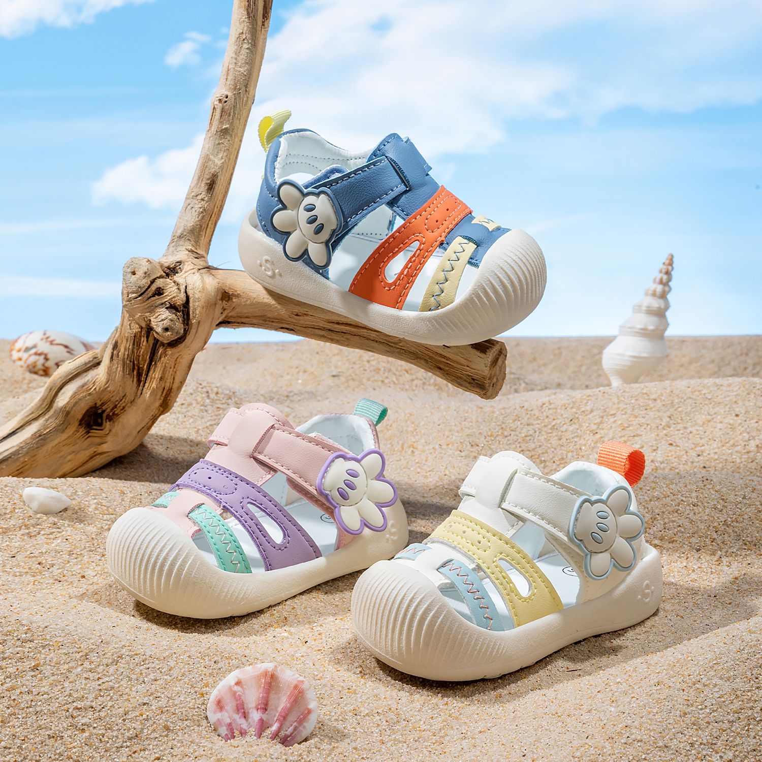 Children's microfiber sandals summer new sandals men's non-slip baby sandals women's anti-collision toddler sandals wholesale