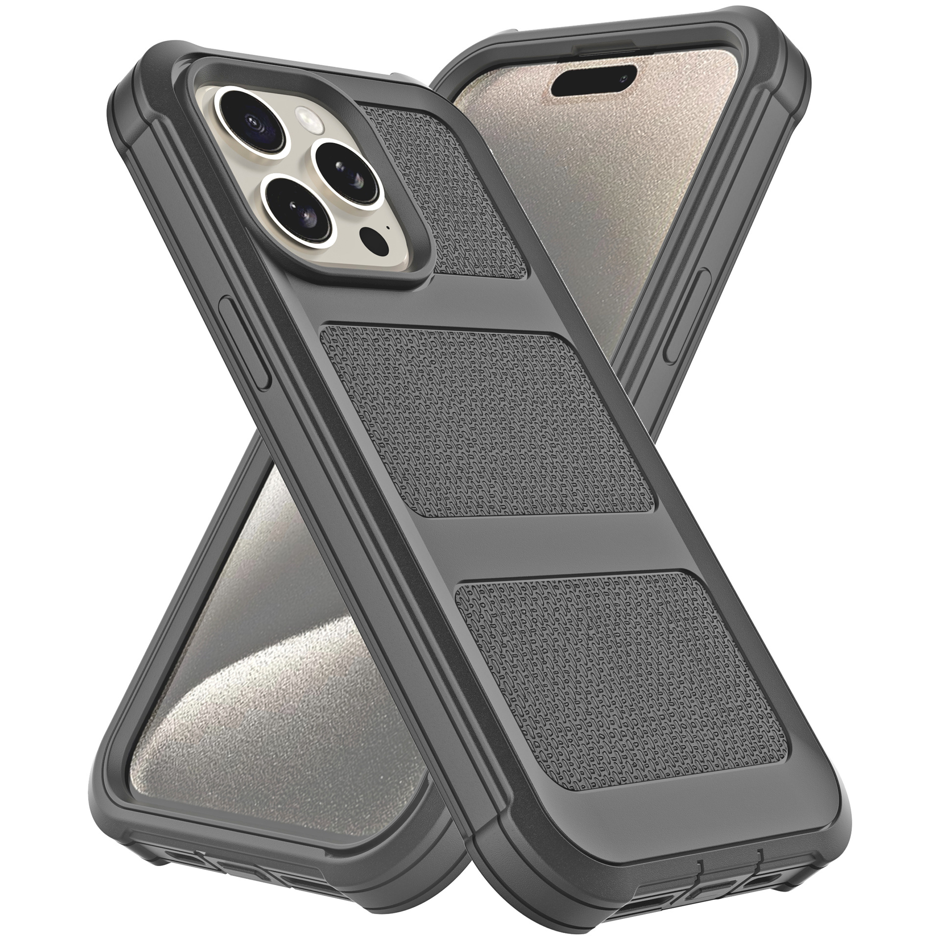 Rugged Phone Case With Back Clip Stand For Iphone 15 14 13 12 Plus_voghion.com