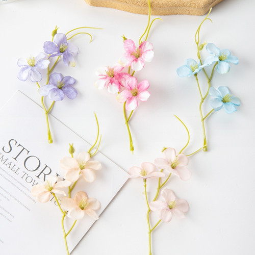 Artificial pea flower flower head plastic flower flower art handmade accessories home decoration handmade straw hat wreath material span