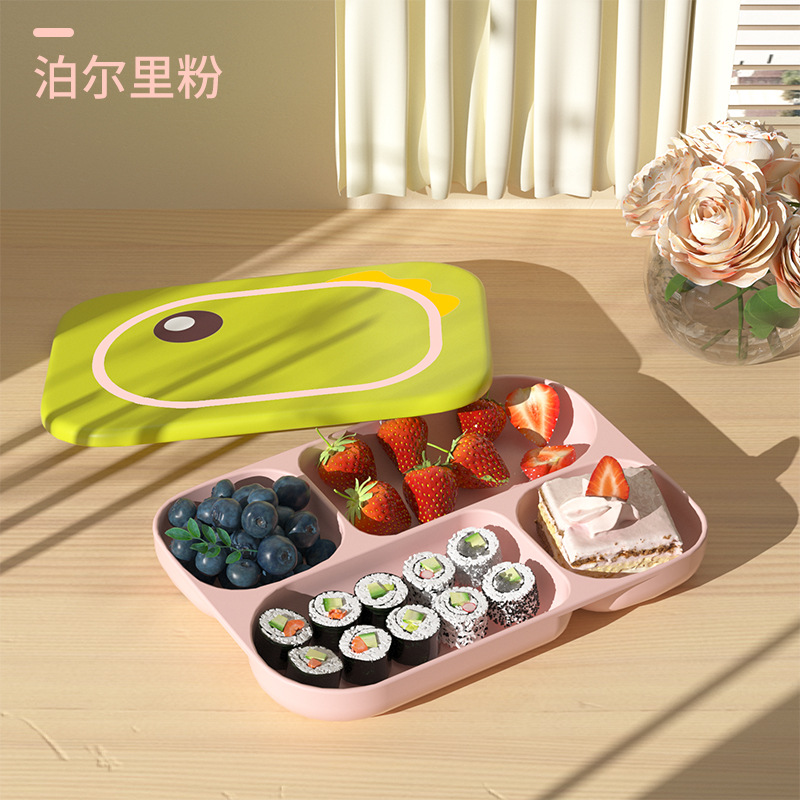 Bebé PP Placa de dinosaurio sub-Formato de vajilla para niños traje de bebé autoaprendizaje entrenamiento de alimentación tazón de comida complementario al por mayor