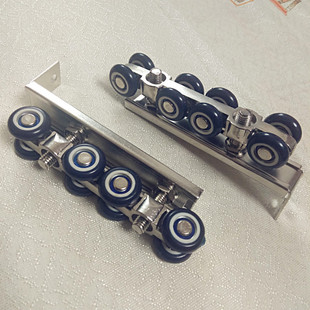 Eight-wheel sliding door hanging wheel kitchen wooden door sliding door hanging pulley toilet track hanging rail upper slide rail accessories