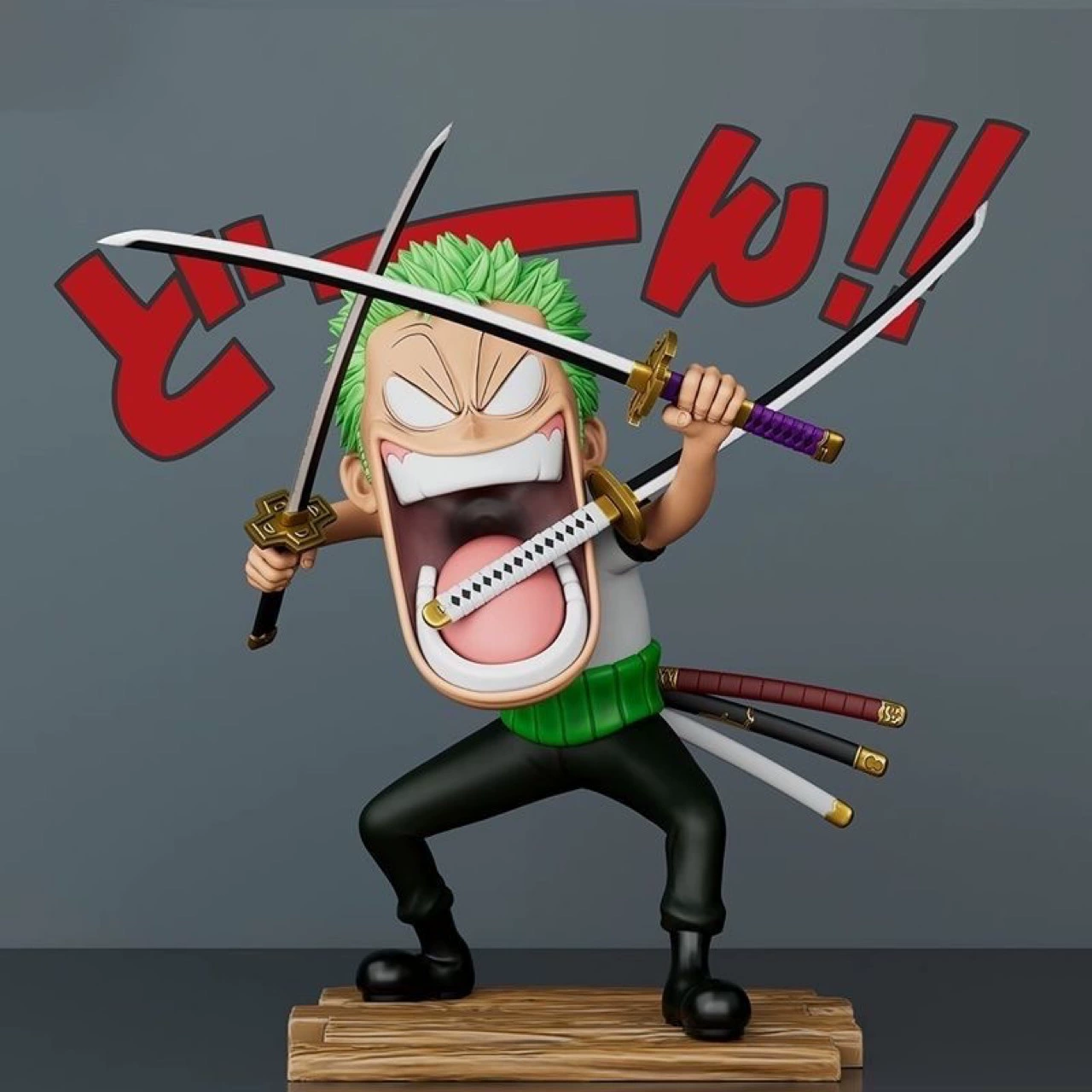 Фигурка (One Piece) «Голодная троица» — Луффи, Санжи, Зоро, коллекционная статуэтка, набор из 3 штук