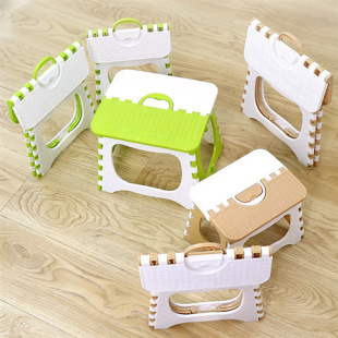 Plastic Small Stool Foldableing Stool Portable Stool Thickeneded Adult and Kidsren's Stool Large and Small Bamboo Foldableing Stool