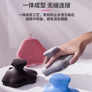 Manual Silicone Face Wash Brush Nose Side Pore Blackhead Cleaning Brush Makeup Remover Face Wash Brush Massage Soft Bristle Silicone Face Wash Brush