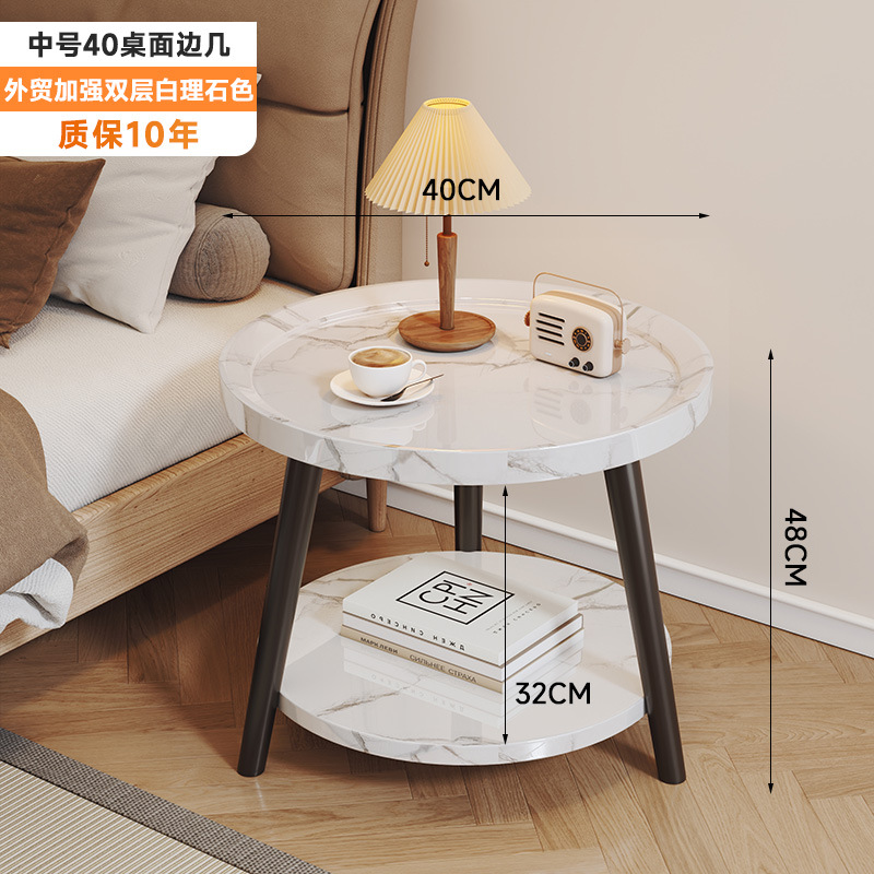 Estante moderno de madera sólida para el hogar, gabinete de almacenamiento combinado, meseta de cabecera simple, meseta de té móvil
