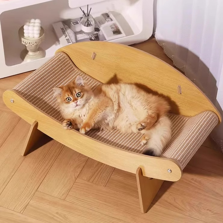 Sofá de gato de sisal, cuerda de sisal, tabla de agarre de gato, resistente al desgaste, sin caspa, tabla de garras de gato, almohadilla de sisal, nido de gato, cuerda de cáñamo, sillón reclinable de gato