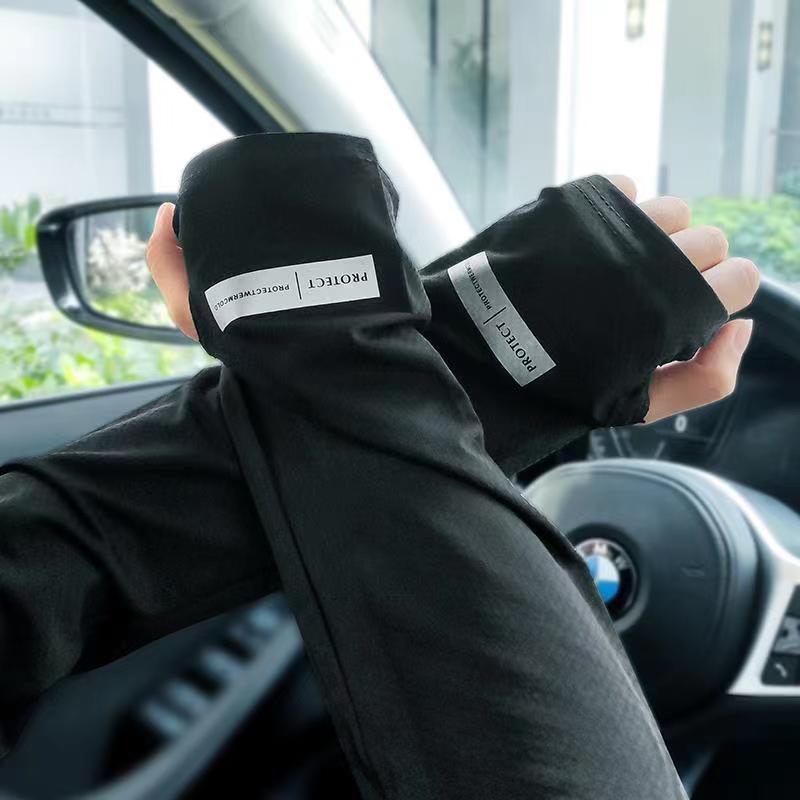 (2개) 여름 자외선 차단제 아이스 실크 슬리브 라이딩 미끄럼 방지 낚시 운전 안티 자외선 유니섹스 아이스 슬리브 도매