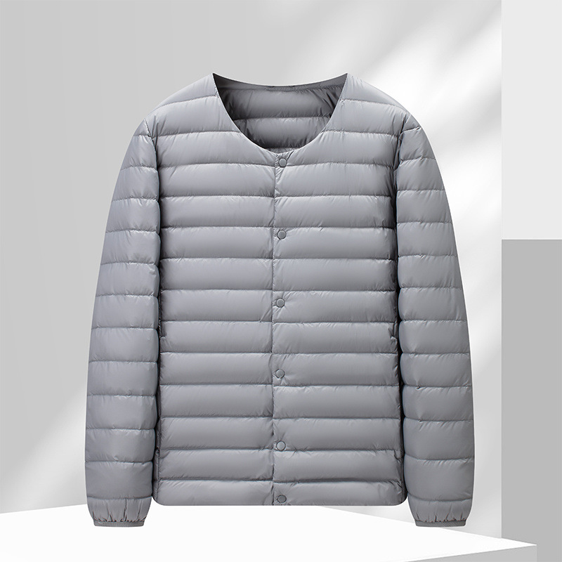 Sz Down Jacket Men's Lightweight New Autumn and Winter Inner Wear Warm Collarless Lightweight Base Inner Shirt Down Liner Men's