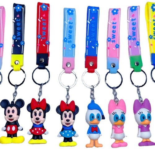 Cartoon Space Rabbit Keychain Couple Space Astronaut Soft Rubber Small Pendant Creative Back-to-School Gift Wholesale