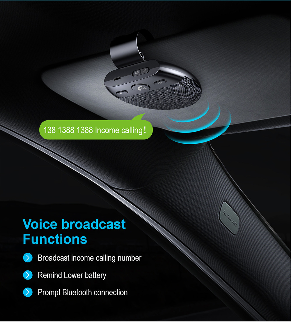 Cross-Border New Sp11 Car Bluetooth Hands-Free Automatic Switching Siri Voice Control Sun Visor Car Hands-Free