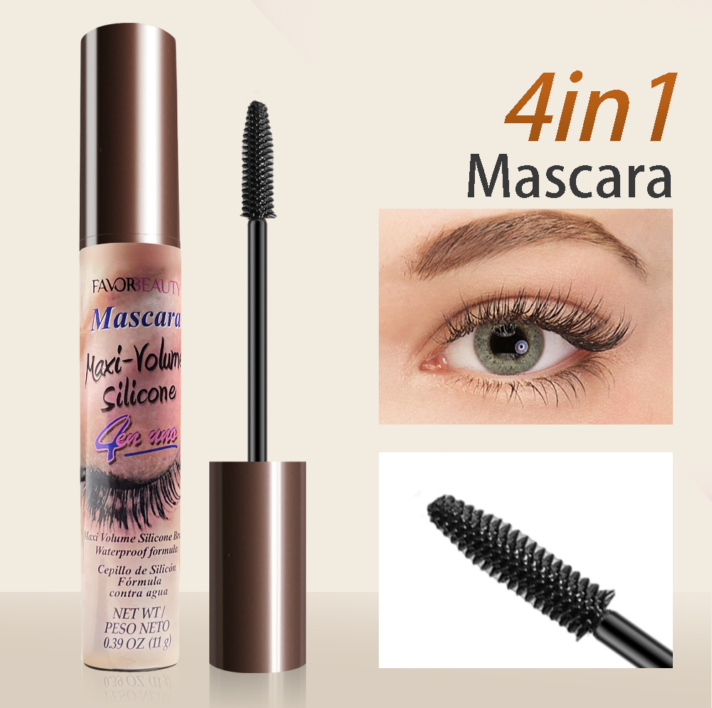 Mascara impermeable ligera rizada estereoscópica base no aglomerada transfronteriza Amazon maquillaje venta caliente