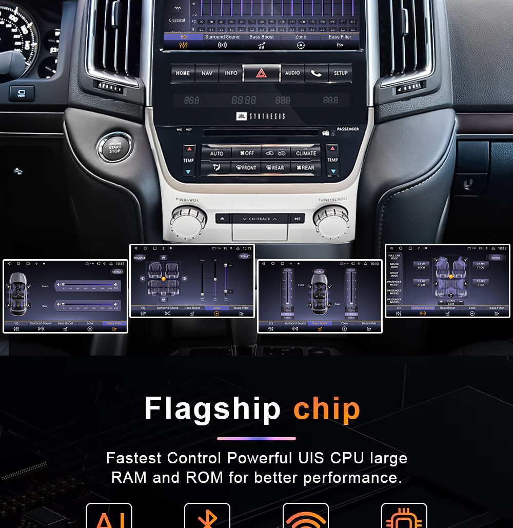 Suitable for Toyota Land Cruiser Land Cruiser Lc200 Android Large-Screen Car Navigation All-In-One Machine